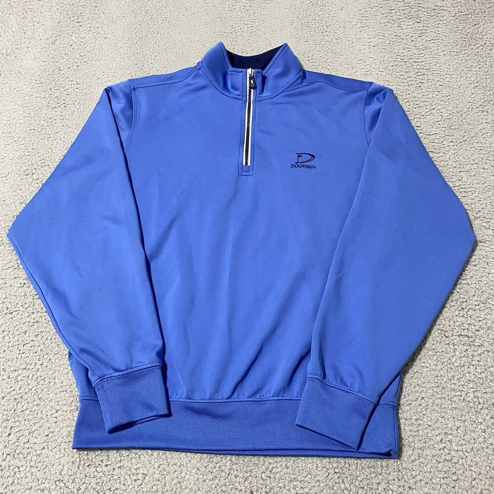 Doonbeg Golf Pullover Men Fairway & Greene Mens Medium Blue 1/4 Zip Long Sleeve